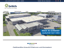 Tablet Screenshot of gewete.com